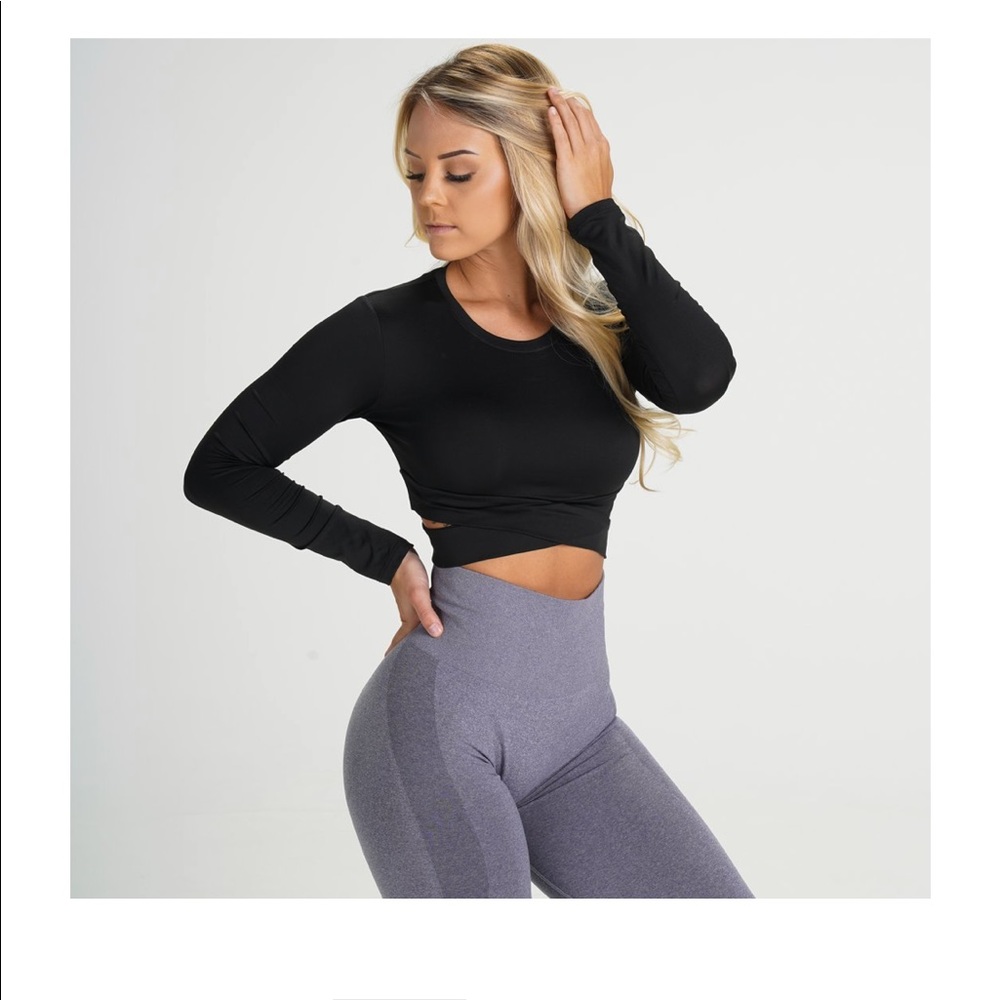 NVGTN long sleeve cross body top